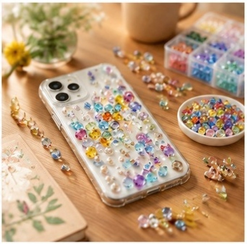 Jewelry Making Drill - 4.5mmのアクリル製ダイヤモンドビーズ。DIY用。カラフルなジュエリー作りや、スマートフォンケースの装飾、手芸、手作りアクセサリーに。