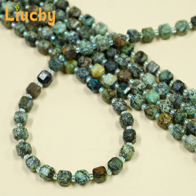Jewelry Making Gemstones - アフリカ産パインキューブシュガー天然石ビーズ ジュエリー製作DIY用 透明クリスタルブレスレットキーホルダー 15インチ 卸売 6/8/10MM