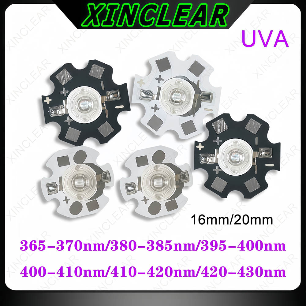 Jewelry Making Board - 3W UVA LEDチップ UVA 370nm 380nm