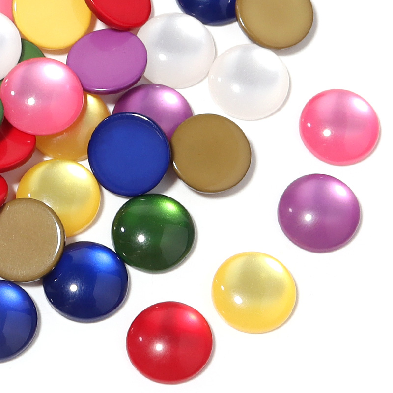50個入りミックスカラーレジンカボション模造キャッツアイラウ - Jewelry Making Gemstones のレビューと価格