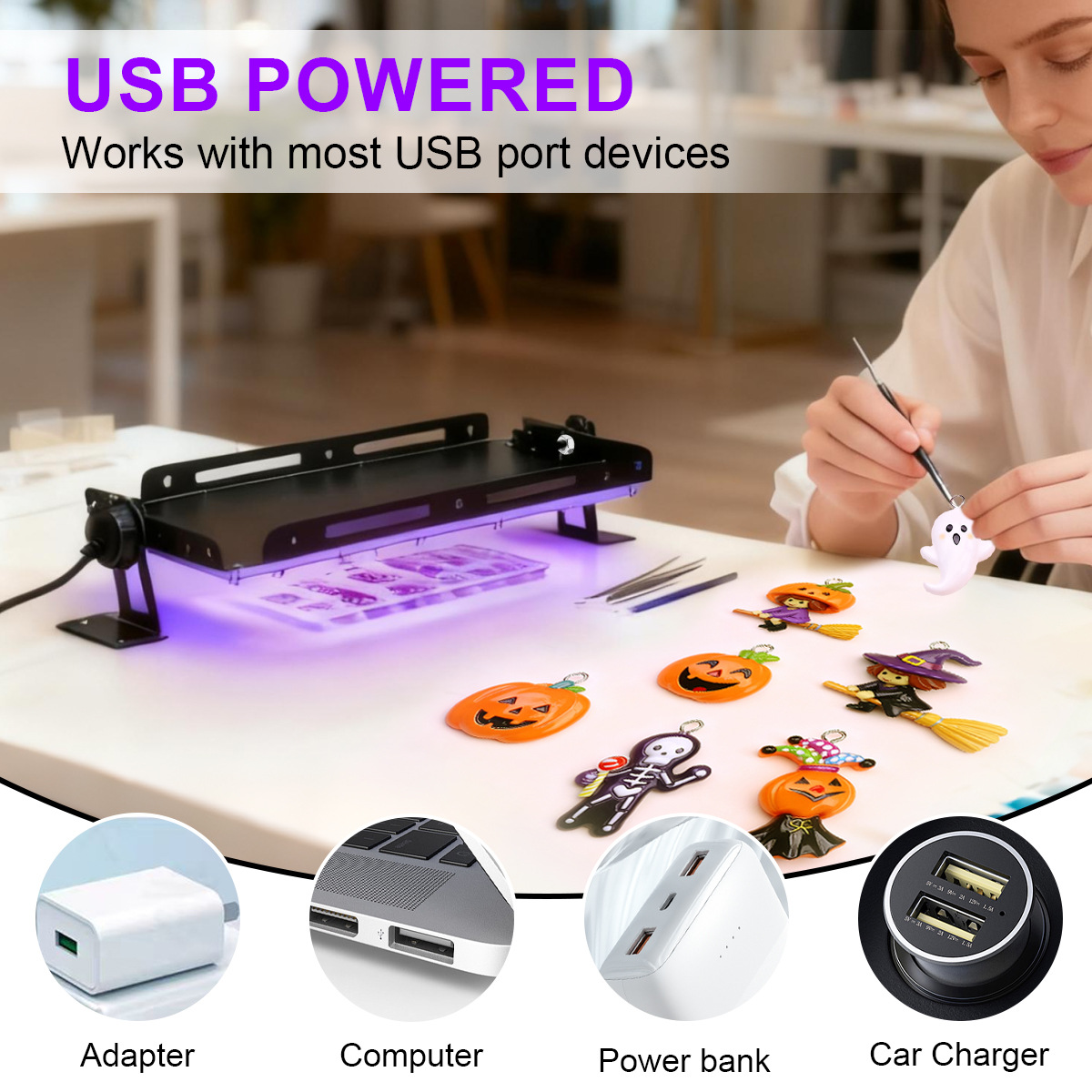 高出力ポータブル50/96/144 LED UVレジン硬化ラ - Jewelry Making Dc のレビューと価格