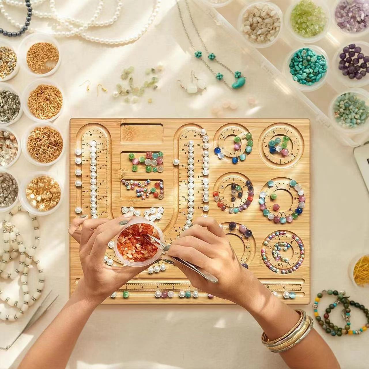 8 タイプ木製植毛ビーズトレイ DIY ブレスレットネックレ - Jewelry Making Board のレビューと価格