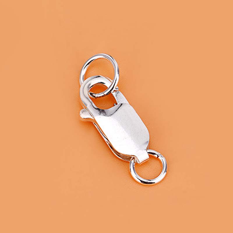 本物の純粋なソリッド925スターリングシルバーロブスタークラ - Lobster Clasp Silver のレビューと価格