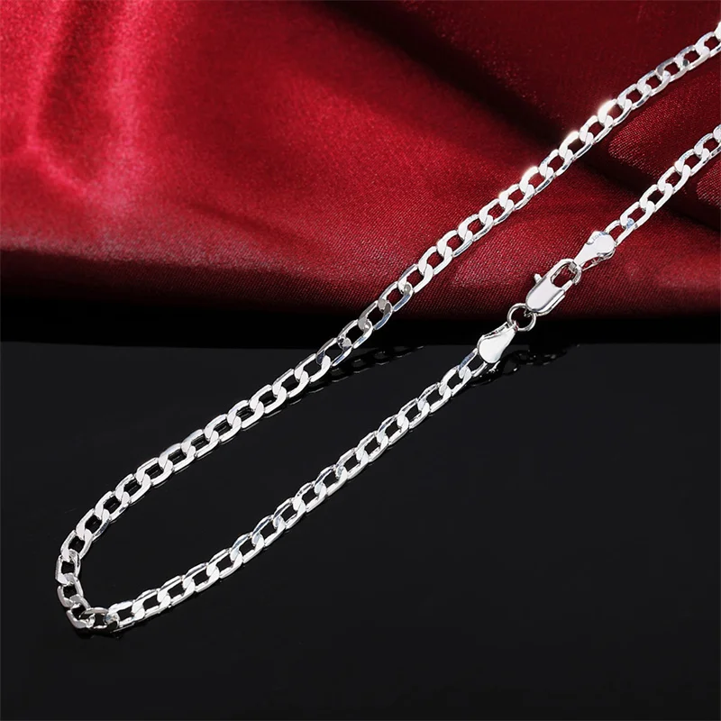 メンズ 925 スターリングシルバーネックレス 2/4/6/ - Lobster Clasp Silver のレビューと価格