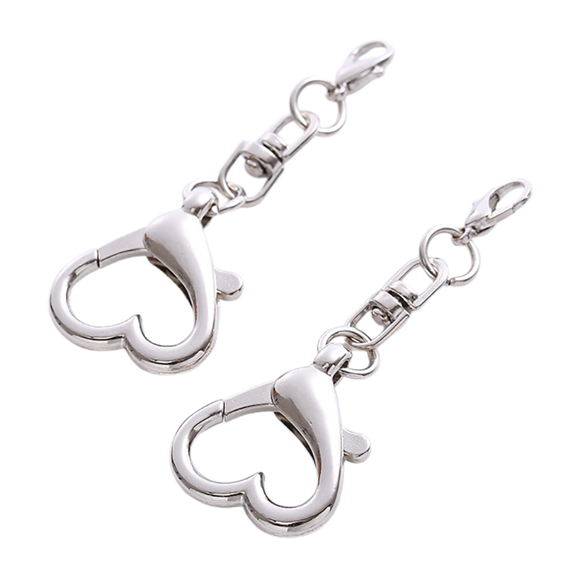 10/20/50 個ユニークな合金ハート型クラスプキーホルダ - Lobster Clasp Silver のレビューと価格