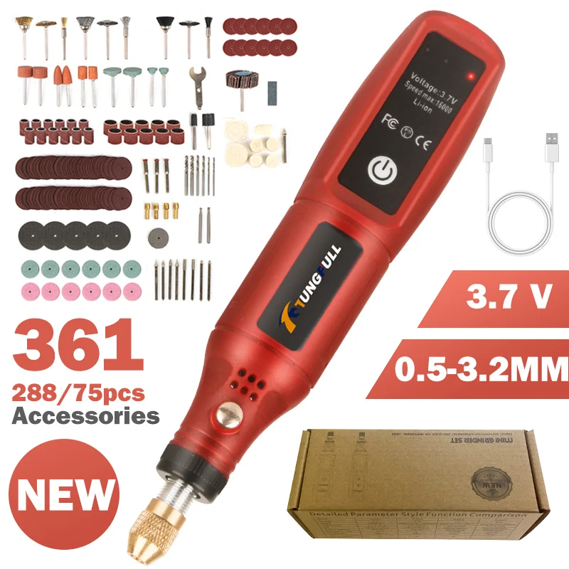 USB充電式コードレス彫刻ペンワイヤレス電動ドリル回転ツール - Jewelry Making Drill のレビューと価格