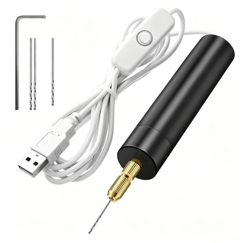 【USB電源式ミニポータブル電動ドリル、3種類のドリルビット - Jewelry Making Drill のレビューと価格
