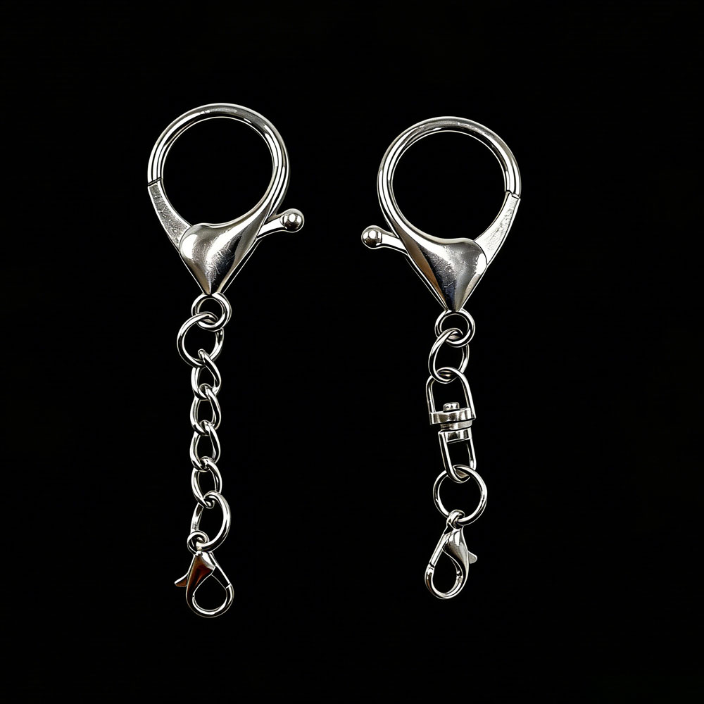 10 個シルバーカラー大型ロブスタークラスプ合金キーホルダー - Lobster Clasp Silver のレビューと価格